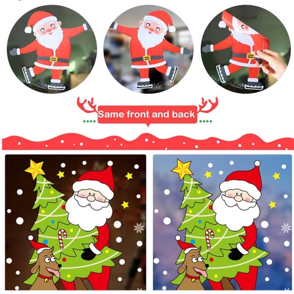 $1 bundle- New! Cute Christmas Window Sticker Decorations (6 Sets) - Picture 4 of 4